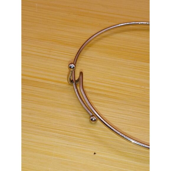 Silvertone Namaste Om Peace, Continuous Circle, Heart Adjustable Charm Bracelet - Picture 4 of 8